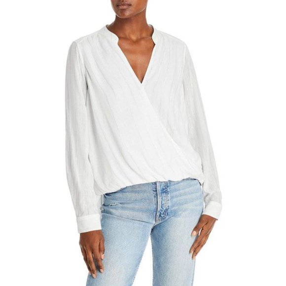 SPLENDID Crossover Surplice Long Sleeve Top - NWT - Size Large - Picture 4 of 4